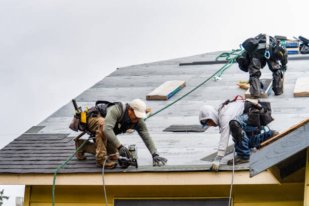 Professional Roofing technician working in Northville, MI